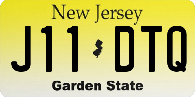 NJ license plate J11DTQ