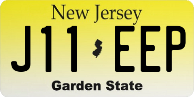 NJ license plate J11EEP