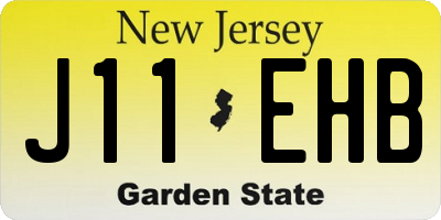 NJ license plate J11EHB