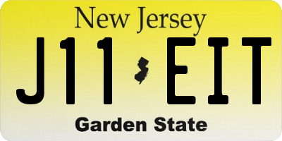 NJ license plate J11EIT