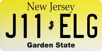 NJ license plate J11ELG
