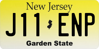 NJ license plate J11ENP