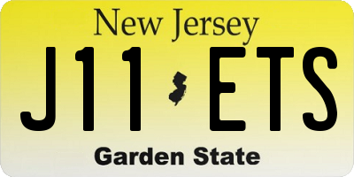 NJ license plate J11ETS