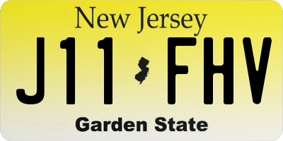 NJ license plate J11FHV