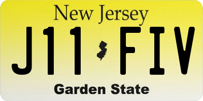 NJ license plate J11FIV