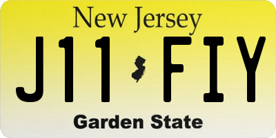 NJ license plate J11FIY