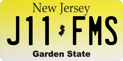 NJ license plate J11FMS