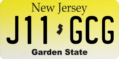 NJ license plate J11GCG