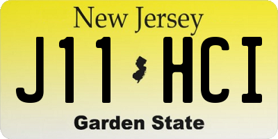 NJ license plate J11HCI