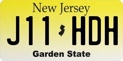NJ license plate J11HDH