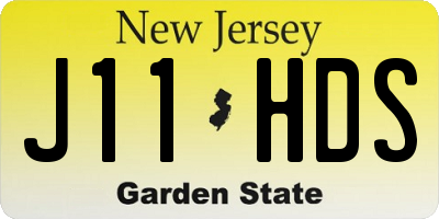 NJ license plate J11HDS