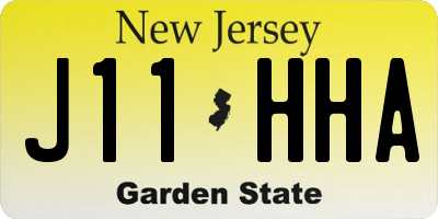 NJ license plate J11HHA