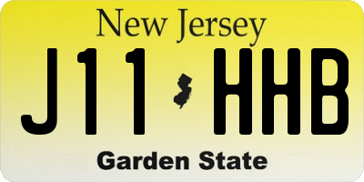 NJ license plate J11HHB