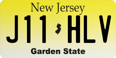 NJ license plate J11HLV