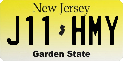 NJ license plate J11HMY