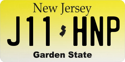 NJ license plate J11HNP