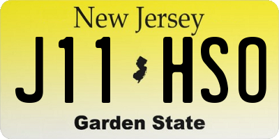 NJ license plate J11HSO