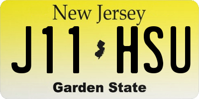NJ license plate J11HSU
