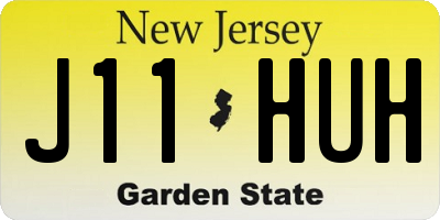 NJ license plate J11HUH