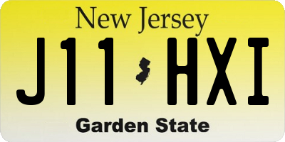 NJ license plate J11HXI