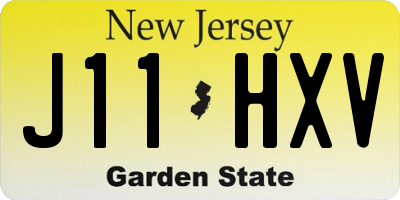 NJ license plate J11HXV