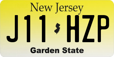 NJ license plate J11HZP