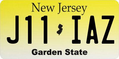 NJ license plate J11IAZ