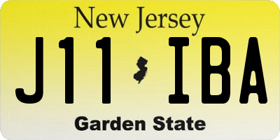 NJ license plate J11IBA