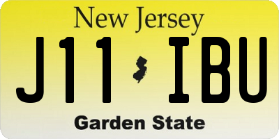 NJ license plate J11IBU