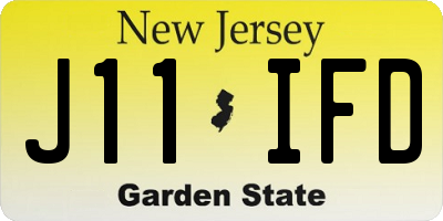 NJ license plate J11IFD