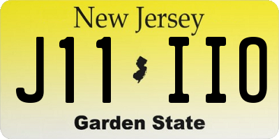 NJ license plate J11IIO