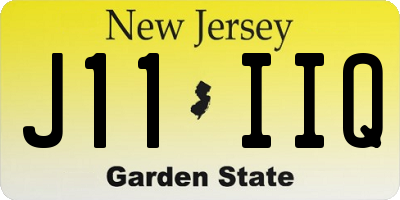 NJ license plate J11IIQ