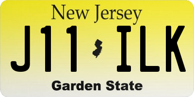 NJ license plate J11ILK