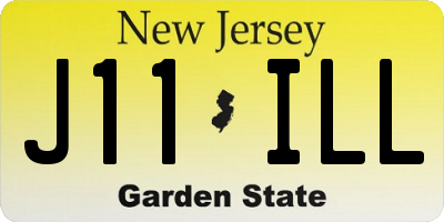 NJ license plate J11ILL