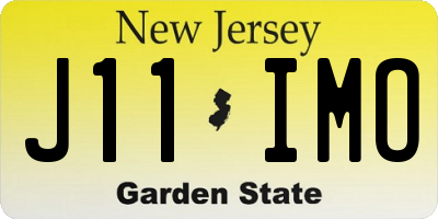 NJ license plate J11IMO