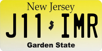 NJ license plate J11IMR
