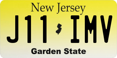 NJ license plate J11IMV