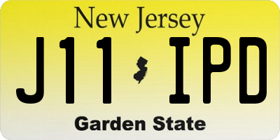 NJ license plate J11IPD