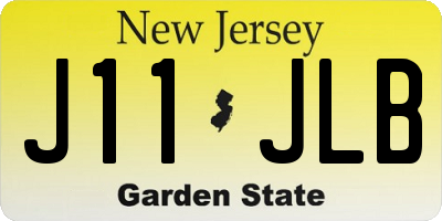 NJ license plate J11JLB