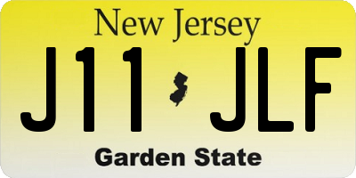 NJ license plate J11JLF