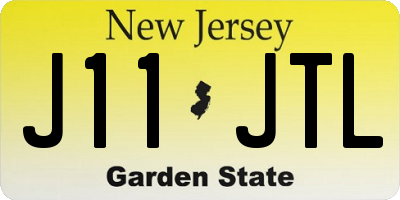 NJ license plate J11JTL