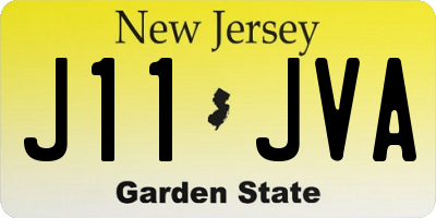 NJ license plate J11JVA