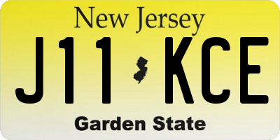 NJ license plate J11KCE