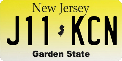NJ license plate J11KCN