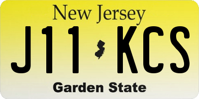 NJ license plate J11KCS