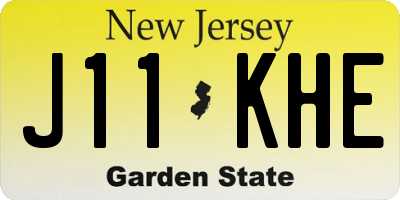 NJ license plate J11KHE