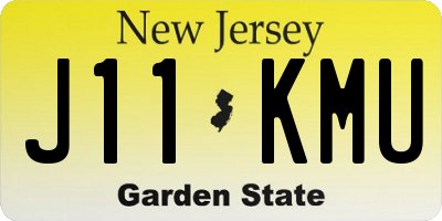 NJ license plate J11KMU