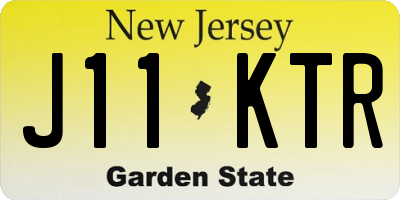 NJ license plate J11KTR