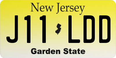 NJ license plate J11LDD