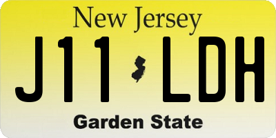 NJ license plate J11LDH